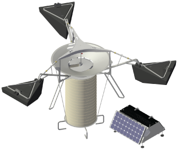 image drawing of the SolarBee® SB10000PW Potable Water Storage Tank Mixer