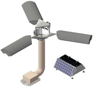 image drawing of the SolarBee® SB1250PWc Potable Water Storage Tank Mixer