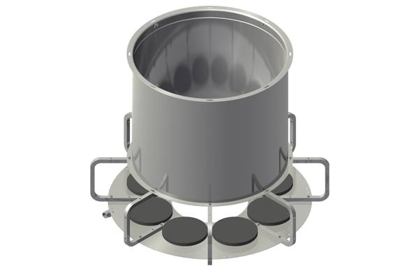 an image drawing of a GridBee® AP Series Air Powered Mixer