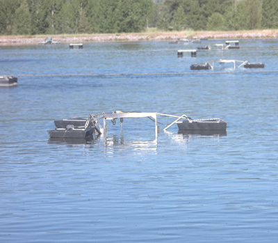 GridBee® wastewater mixers in a facultative lagoon wastewater system