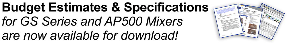 title image- download budget estimates and specifications for GS Series Potable Tank Mixers and the GridBee® AP500 Wet Well Mixer.