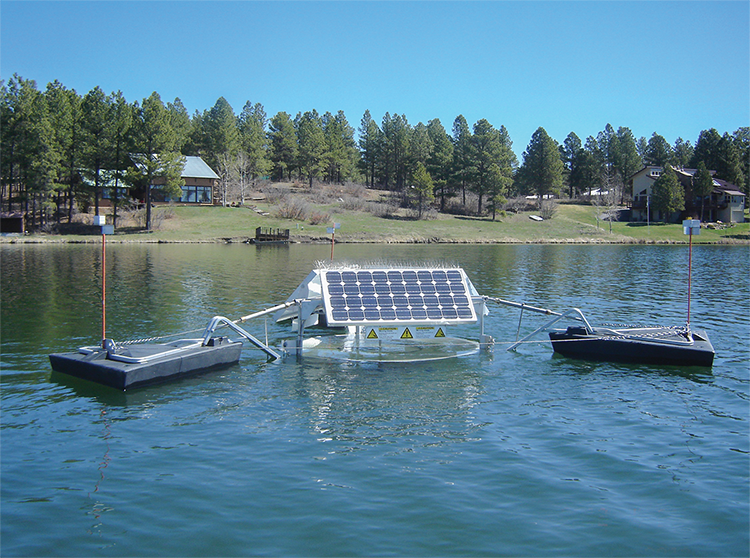 image showing a SolarBee Lake Circulator