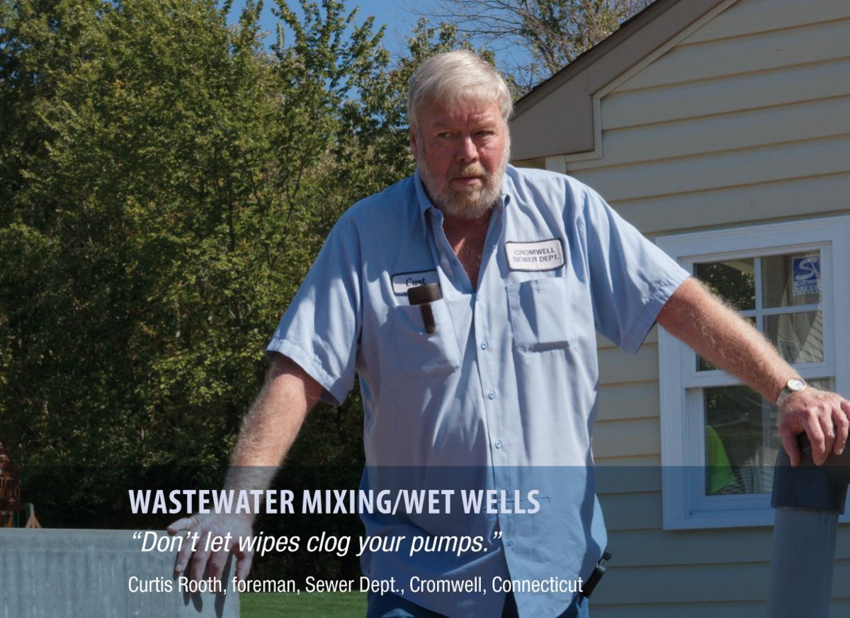 Testimonial for wastewater / lift station wet well mixing.  Quote: "Don't let wiptes clog your pumps".